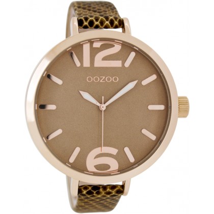 OOZOO Timepieces 48mm Python Leather Strap C7516